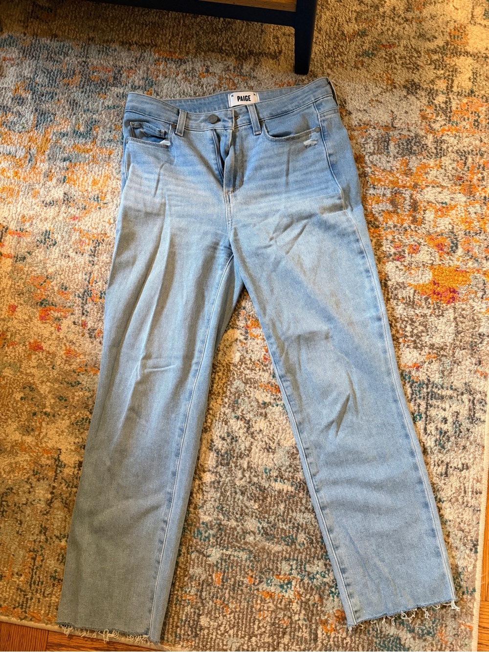 PAIGE Light Wash Straight-Leg Women's Jeans